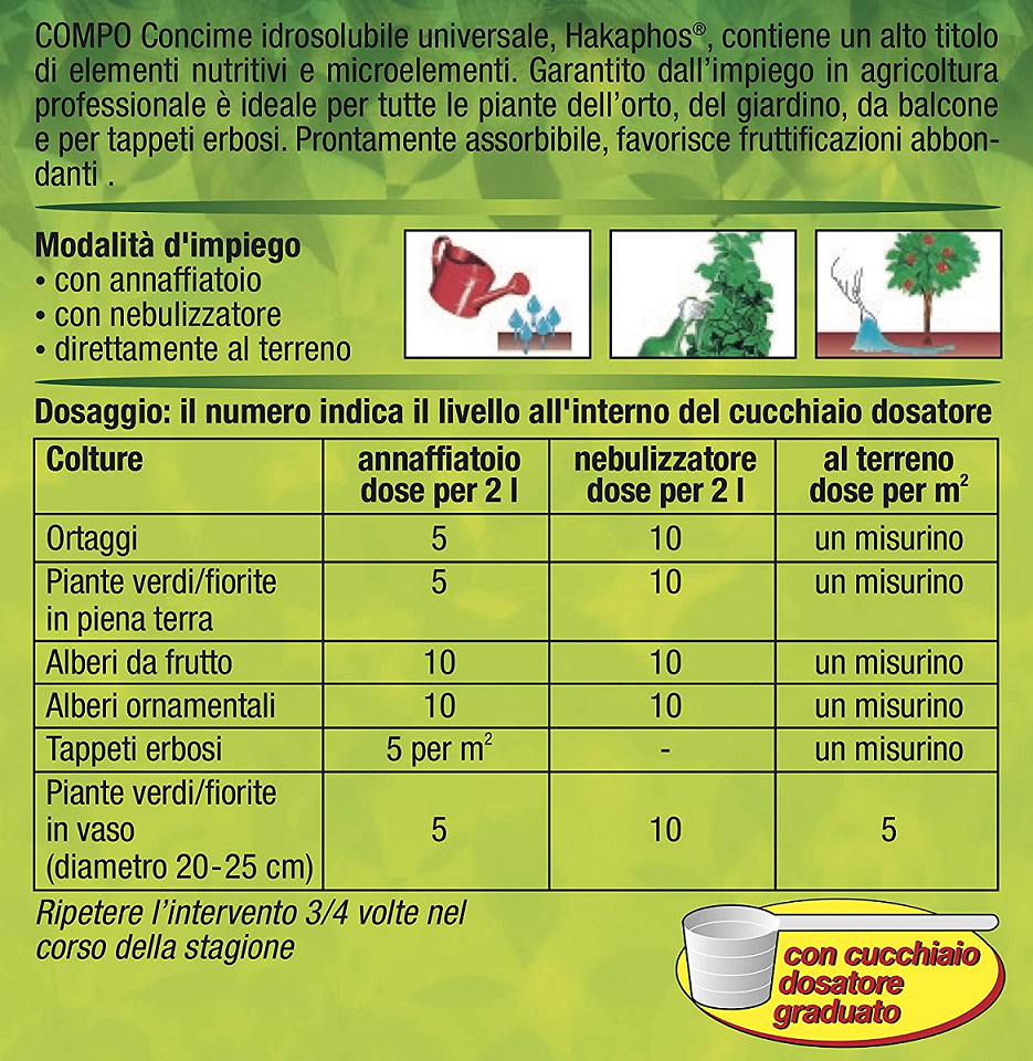 COMPO Concime Idrosolubile Universale tripla azione - immagine 2