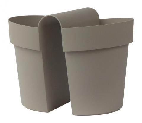 Vaso doppio Be Up da ringhiera