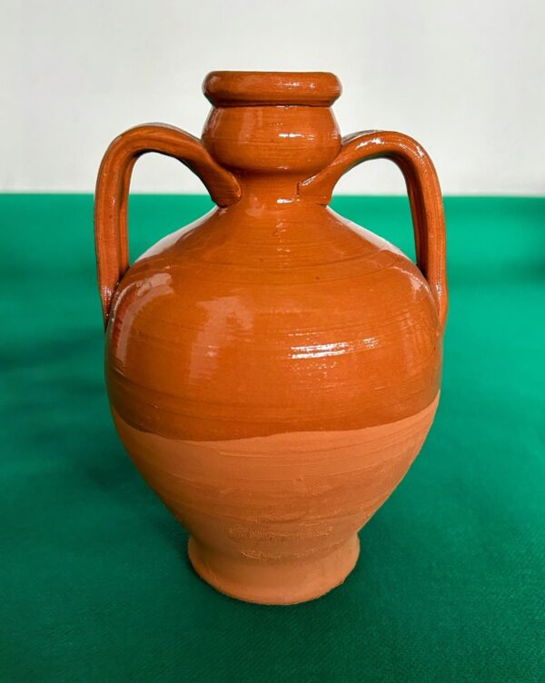 Fiasco in terracotta semismaltato